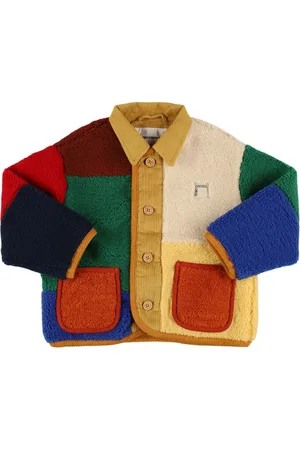 Bobo Choses Color Block Poly Faux Fur Teddy Jacket