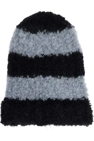 TANGERINE Striped Mohair Blend Beanie