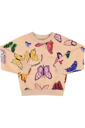 Maison Mangostan Butterfly Print Cotton Sweatshirt
