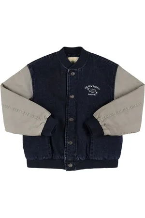 The New Society Cotton Denim Bomber Jacket
