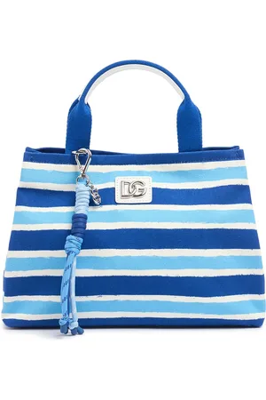 Dolce & Gabbana Printed Cotton & Leather Top Handle Bag