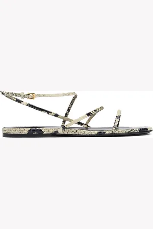 Khaite Loop Python Print Flat Sandals