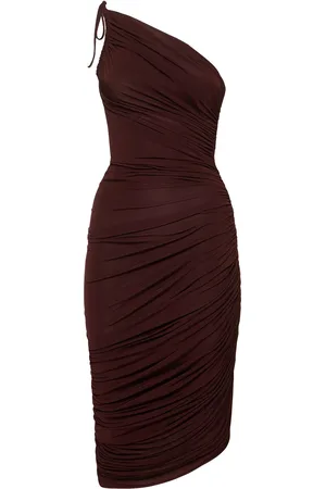 MAGDA BUTRYM Draped Jersey One Shoulder Midi Dress