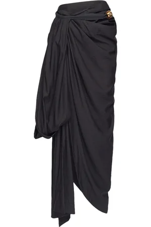 Jacquemus La Jupe Abanada Draped Midi Skirt