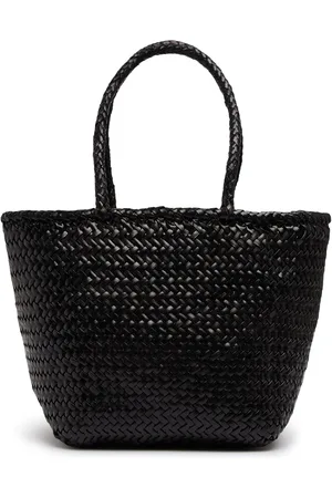 Dragon Diffusion Grace Small Woven Leather Basket Bag