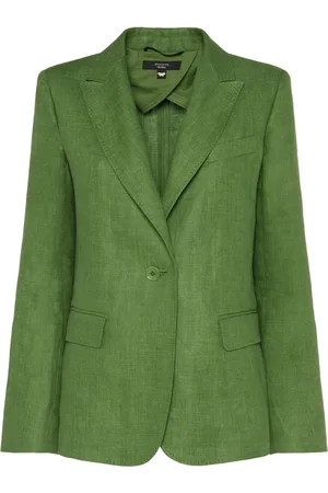 Max Mara Nalut Linen Canvas Single Breast Blazer