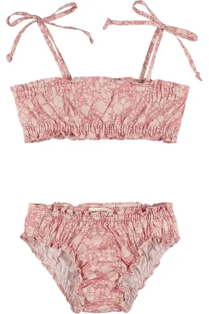 Babe & Tess Printed Cotton Blend Poplin Bikini