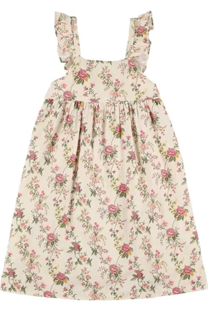 Babe & Tess Printed Linen & Viscose Dress