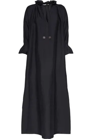Max Mara Jene Linen Blend Midi Dress