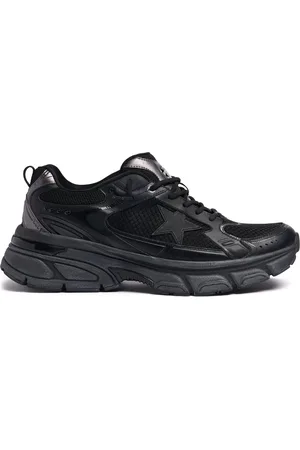 Golden Goose Lightstar Net & Leather Sneakers