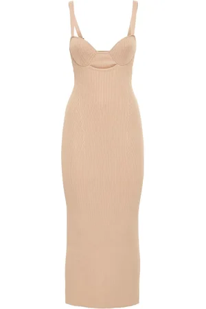 MAGDA BUTRYM Rib Knit Viscose Blend Midi Dress