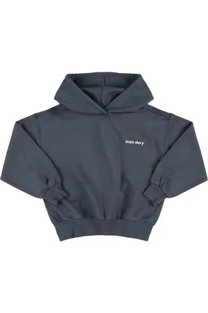 Main Story Embroidered Cotton Hooded Sweatshirt
