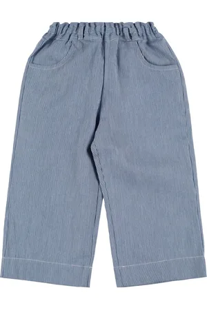 Babe & Tess Striped Cotton Pants