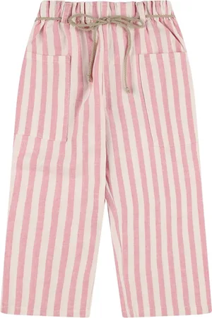 Babe & Tess Striped Cotton Blend Pants