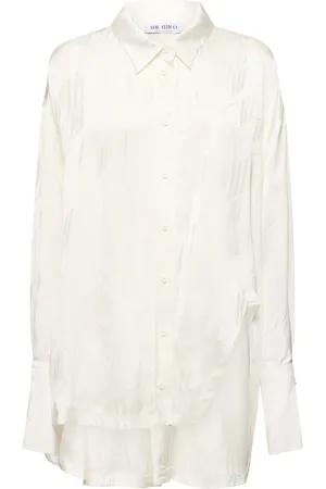 The Attico Diana Logo Viscose Satin Jacquard Shirt