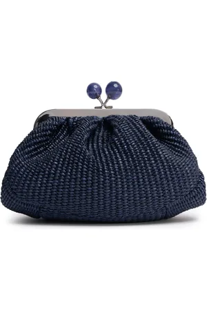 Max Mara Palmas Raffia Effect Clutch