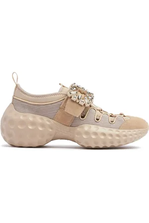 Roger Vivier Viv Run Cotton & Mesh Sneakers