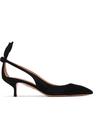 Aquazzura 50mm Bow Tie Suede Pumps