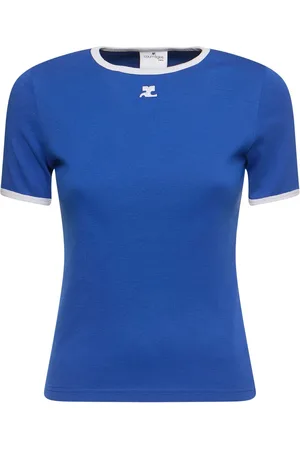 Courrèges Signature Contrast Cotton T-shirt