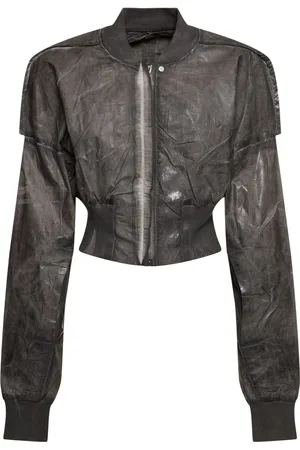Rick Owens Flight Cropped Bomber Cotton Jacket