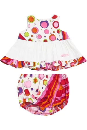 Puccini Printed Cotton Blend Top & Diaper Cover