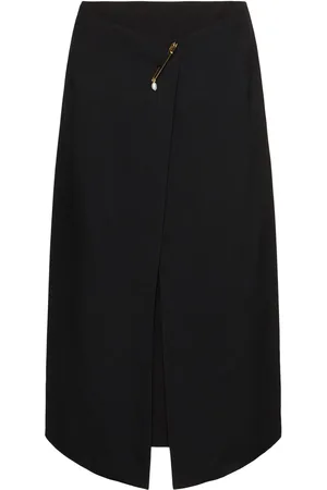 Carven Viscose Midi Skirt W/pin
