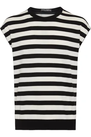 Dolce & Gabbana Striped Cotton Knit Top