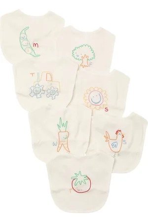 Stella McCartney Set Of 7 Printed Cotton Bibs