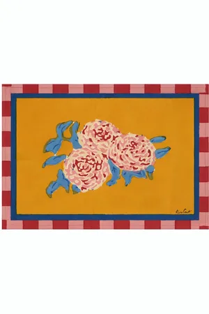LISA CORTI Set Of 2 Leopard Stripes Gold Placemats