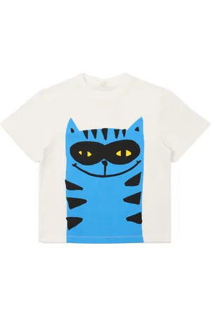 Stella McCartney Cat Print Cotton Jersey T-shirt