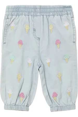 Stella McCartney Embroidered Cotton Chambray Pants