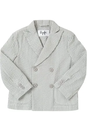 Il gufo Cotton Seersucker Blazer