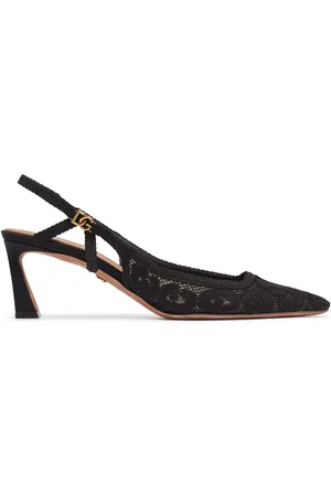 Dolce & Gabbana 60mm Lace & Crystal Slingback Pumps