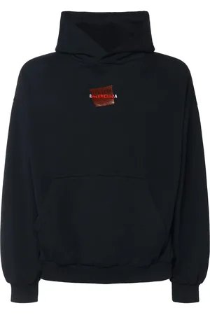 Balenciaga Taped Logo Cotton Hoodie