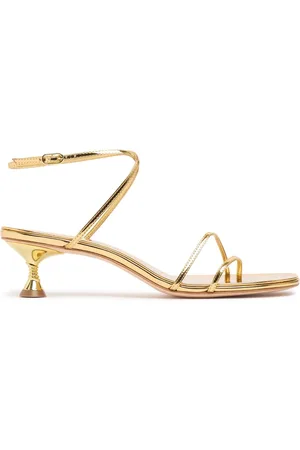 Studio Amelia 50mm Helix Metallic Leather Sandals