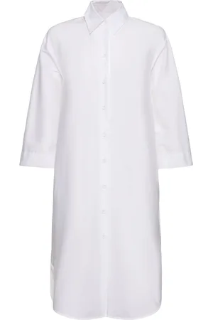 Max Mara Sella Cotton Blend Poplin Midi Dress