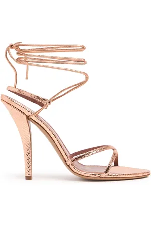 PARIS TEXAS 105mm Linda Metallic Leather Sandals