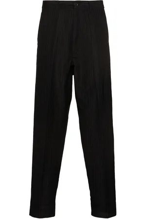 Maison Margiela Pinstripe Wool & Linen Pants