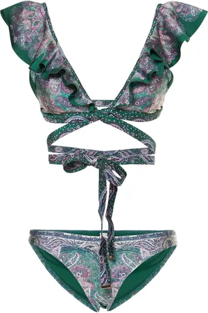 ZIMMERMANN Anneke Printed Wrap Bikini