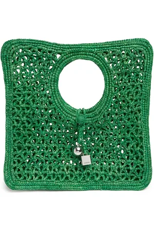 Jacquemus Le Petit Carre Spiaggia Raffia Tote Bag