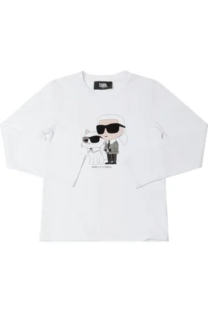 Karl Lagerfeld Printed Cotton Blend Jersey T-shirt