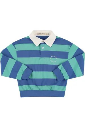The New Society Striped Cotton Jersey Polo Shirt