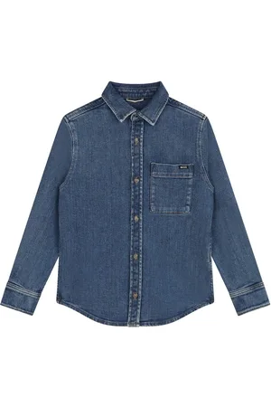HUGO BOSS Cotton Blend Denim Shirt