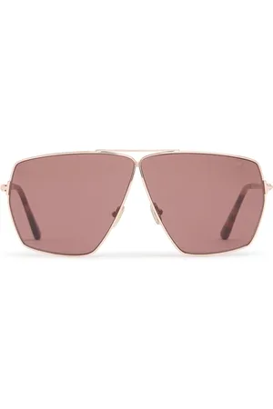 Tom Ford Stella Squared Metal Sunglasses