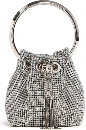 Jimmy Choo Micro Bon Bon Crystal Top Handle Bag