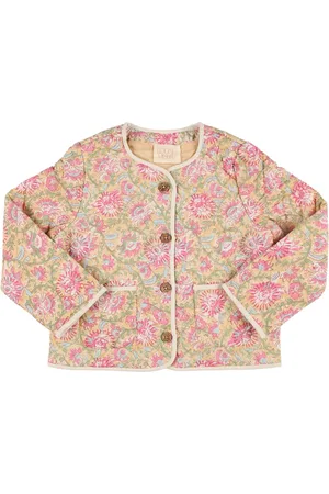 Louise Misha Padded Floral Print Cotton Jacket