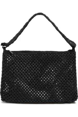 St Agni Macramé Woven Leather Shoulder Bag