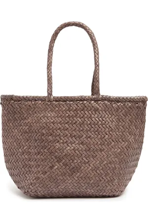 Dragon Diffusion Grace Small Woven Leather Basket Bag