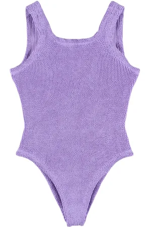 Hunza G Seersucker Swimsuit W/ Bow 7-12y