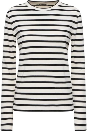 Jil Sander Striped Ribbed Cotton T-shirt